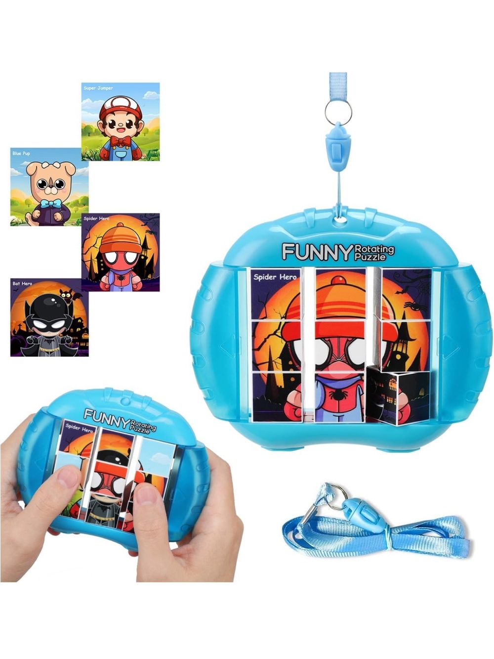 Hero 3D Rotating Puzzles Kids 4 Puzzles in 1 Toddler Toy Fine Motor Skills nwt